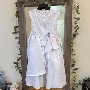 NWT Sweet Kids - Elegant White Kids Dress sz12